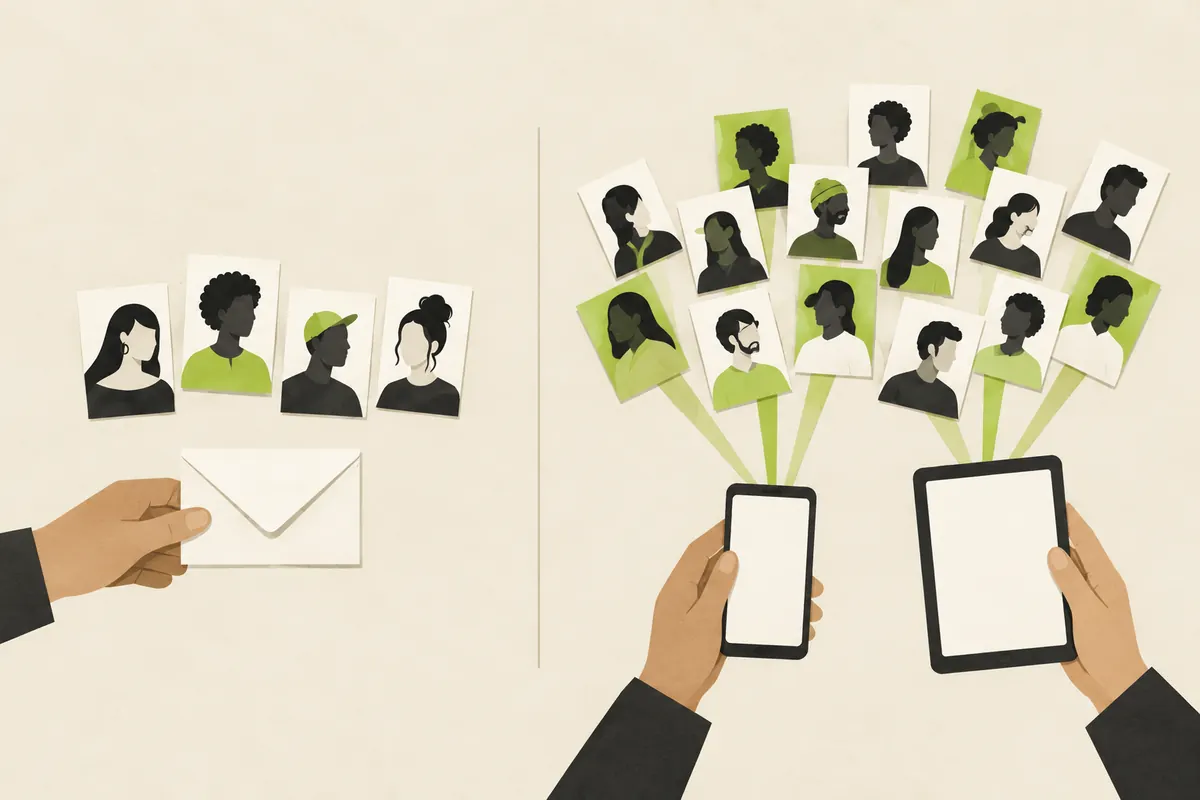 A choice between a focused Instagram outreach path and a wider cross-platform campaign path