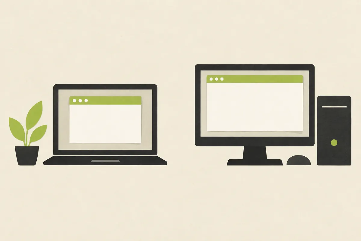 A compact outreach workspace beside a broader desktop automation control center